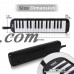 Pyle Black Professional Keyboard Harmonica Instrument - Also Called Mouth Organ, Wind Piano - Tremolo Key Melodica Kit Set Includes Mouthpiece, Tube Accessories - Great for Beginner or Band   567356147